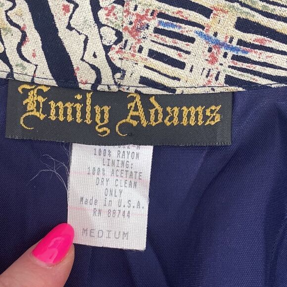 Emily Adams vintage artsy single button closure blazer, size M. - Picture 6 of 9